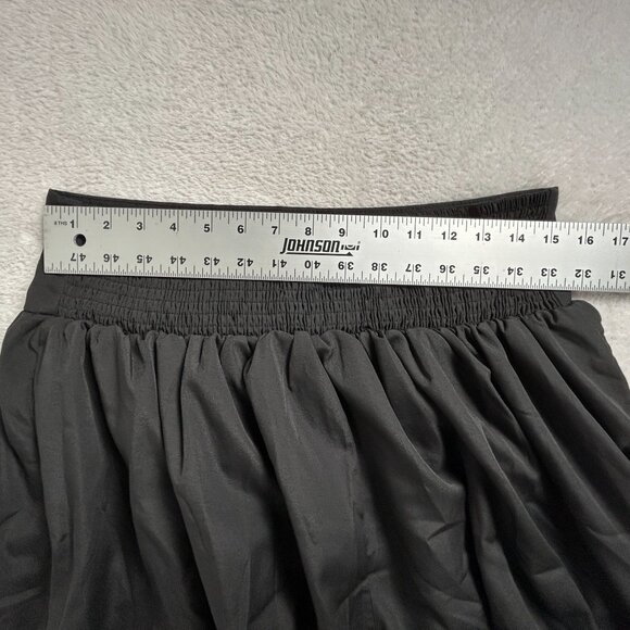 Womens Black Smocked Waist Maxi Skirt XL Elastic Waist Cotton Blend Pull-On - Picture 5 of 9